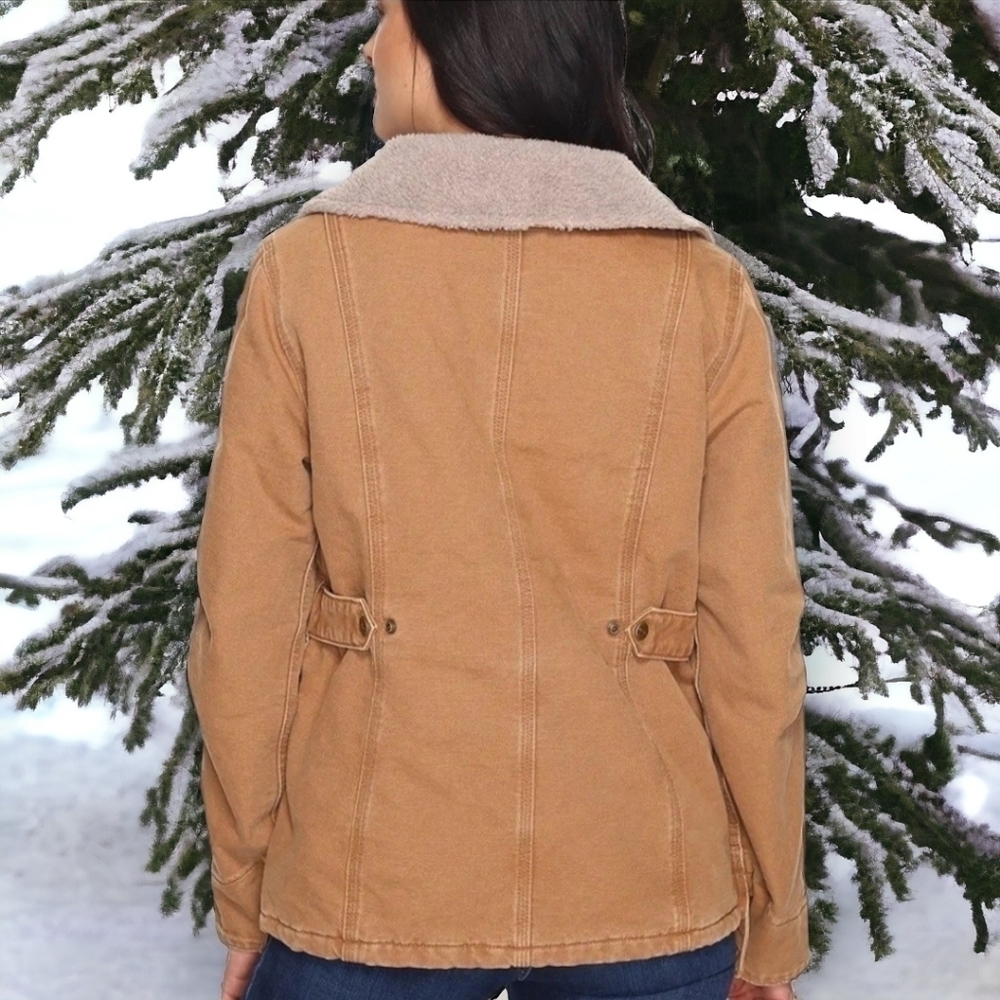 Kelsey Asbille Monica Dutton Carhartt Women's Weathered Duck Wesley Coat M - Picture 6 of 13